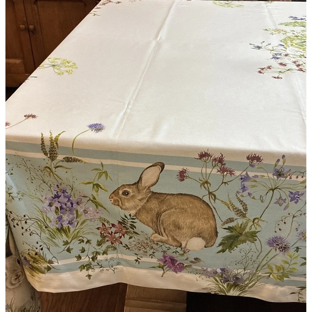 Southern Living Tablecloth Spring Summer Bunnies Easter 70